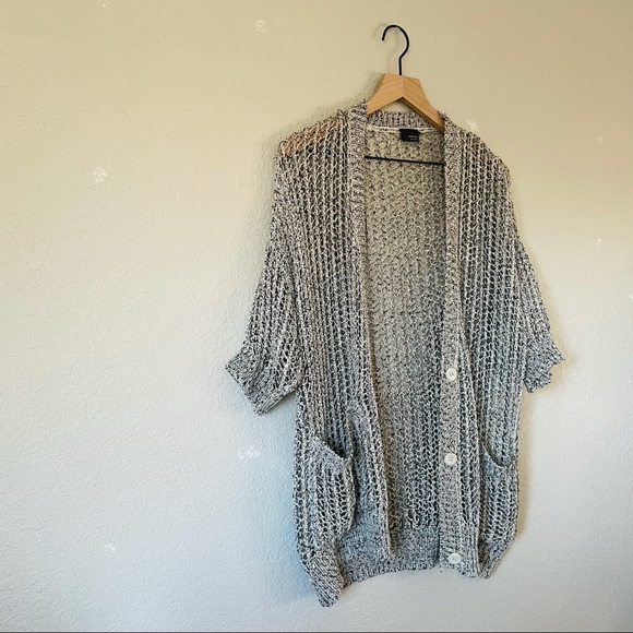 Urban Outfitters Grey Open Knit Slub Cardigan - Picture 6 of 10